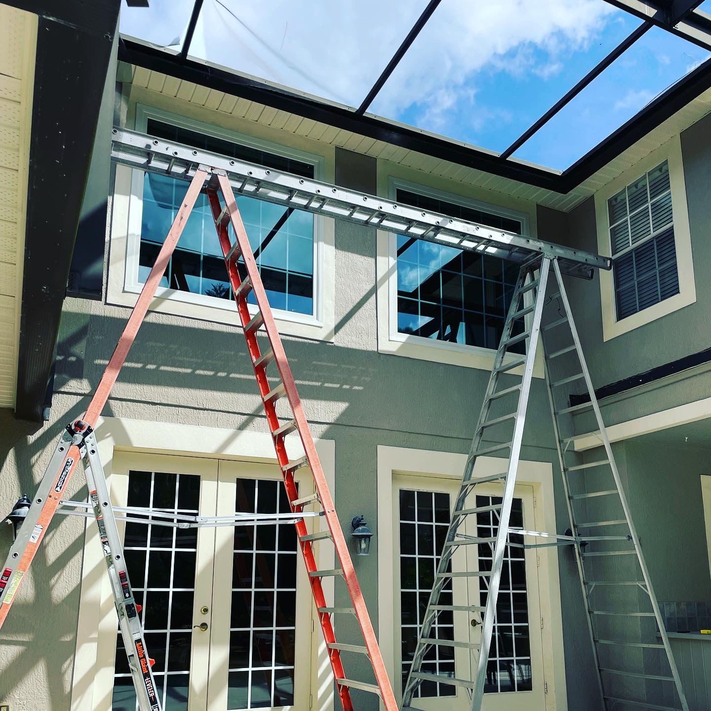 Aluminum frame repair for pool enclosure