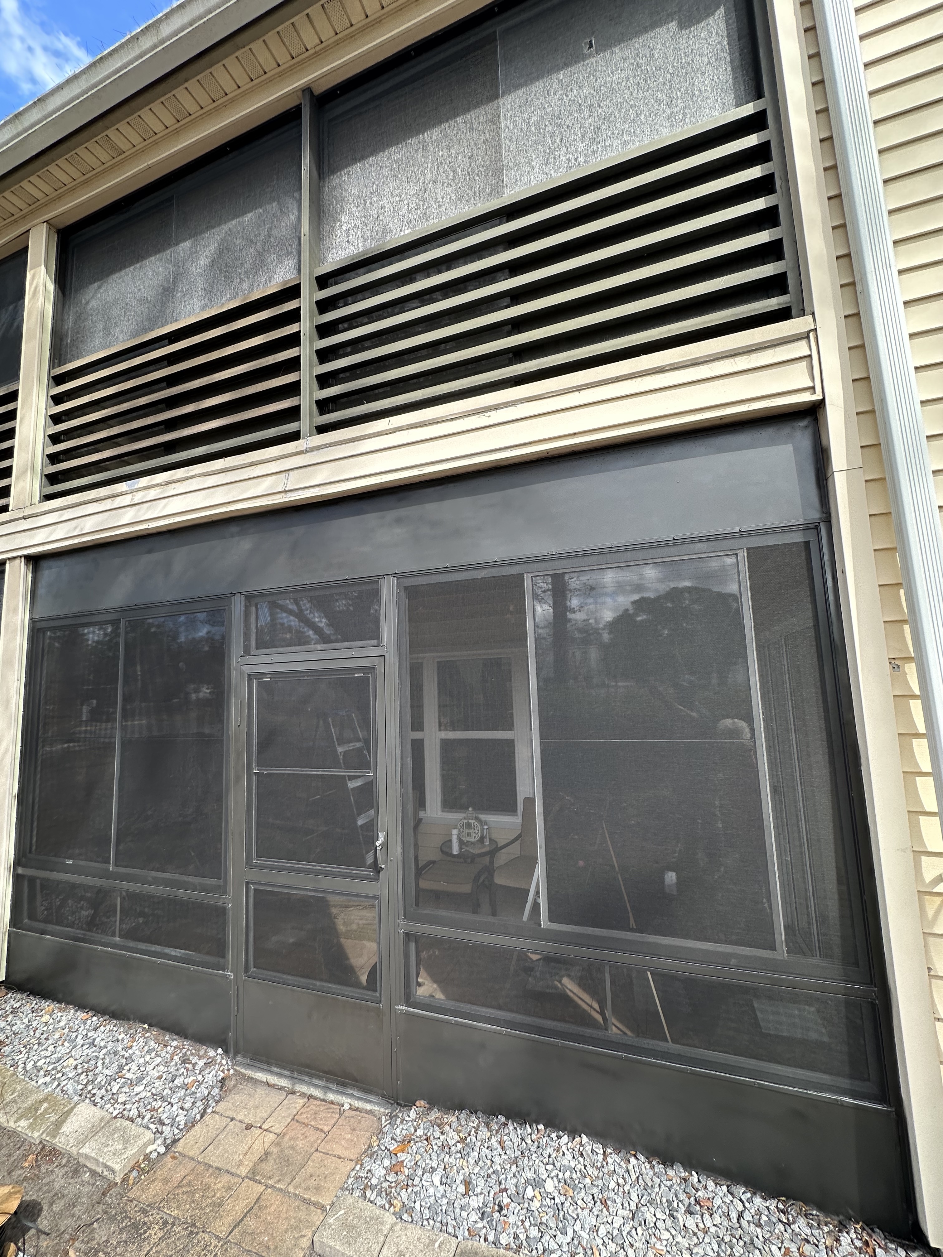 New patio enclosure after installation