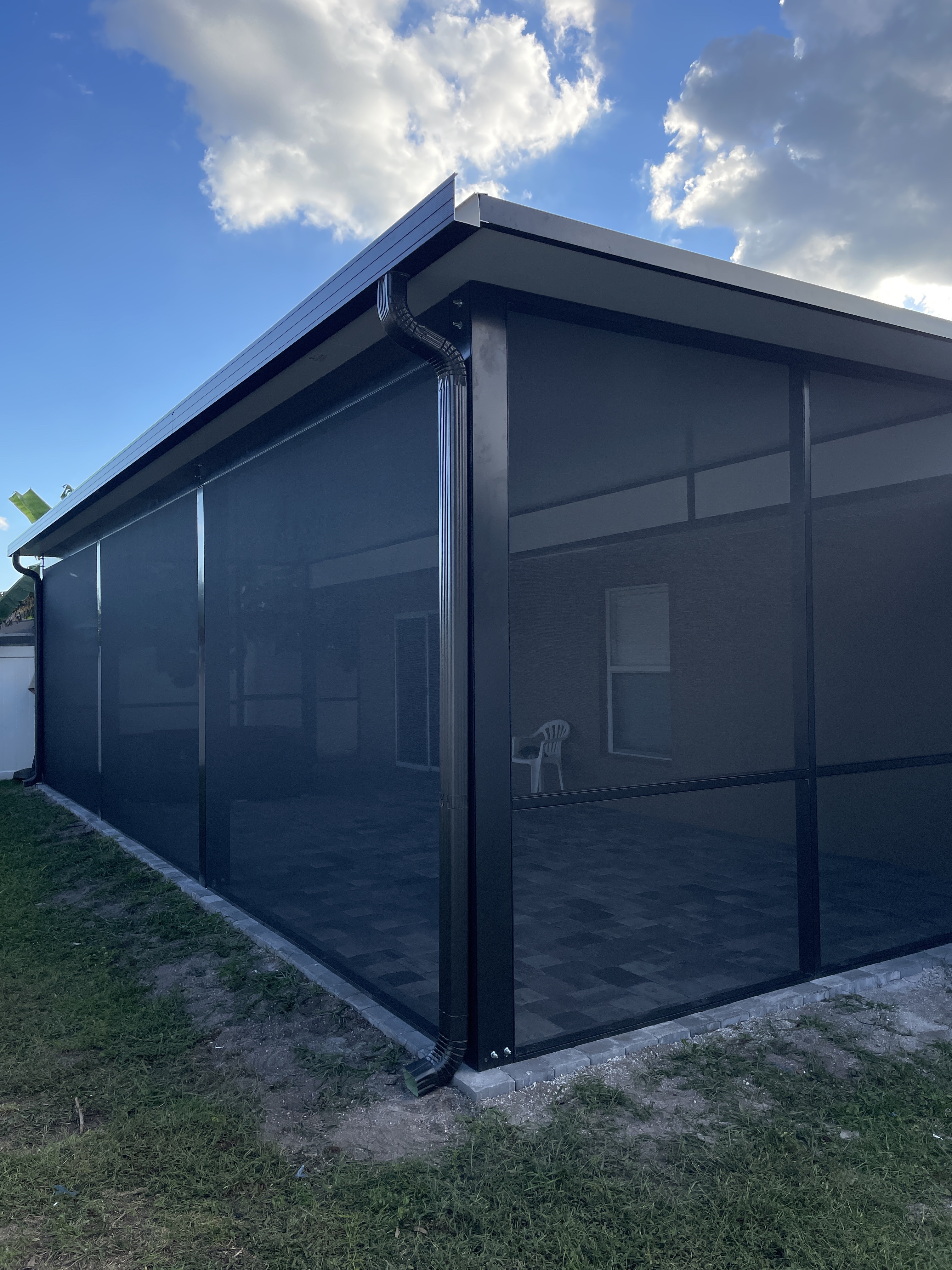 Modern screened patio enclosure project