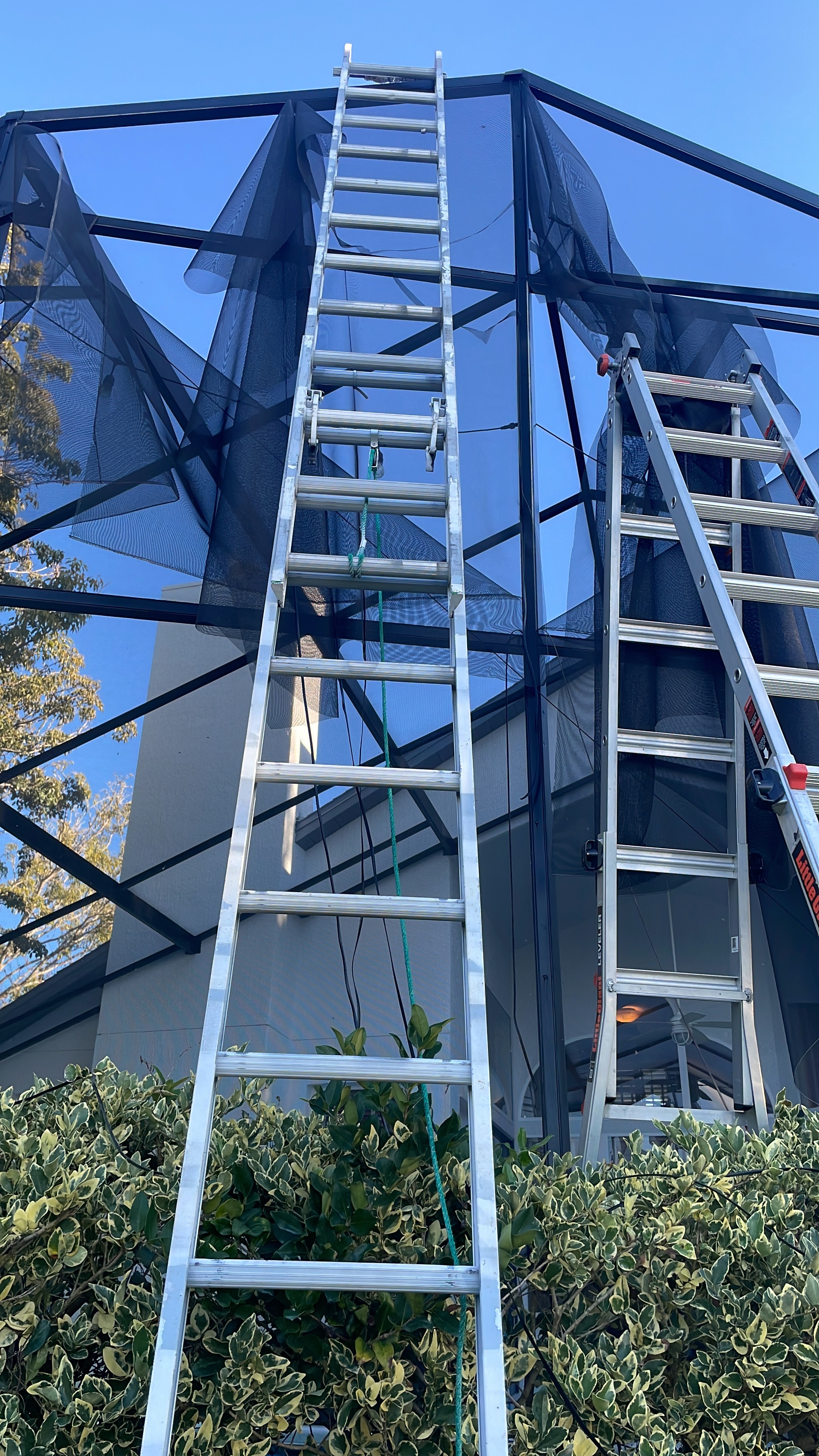 Patio screen repair project in Orlando Florida