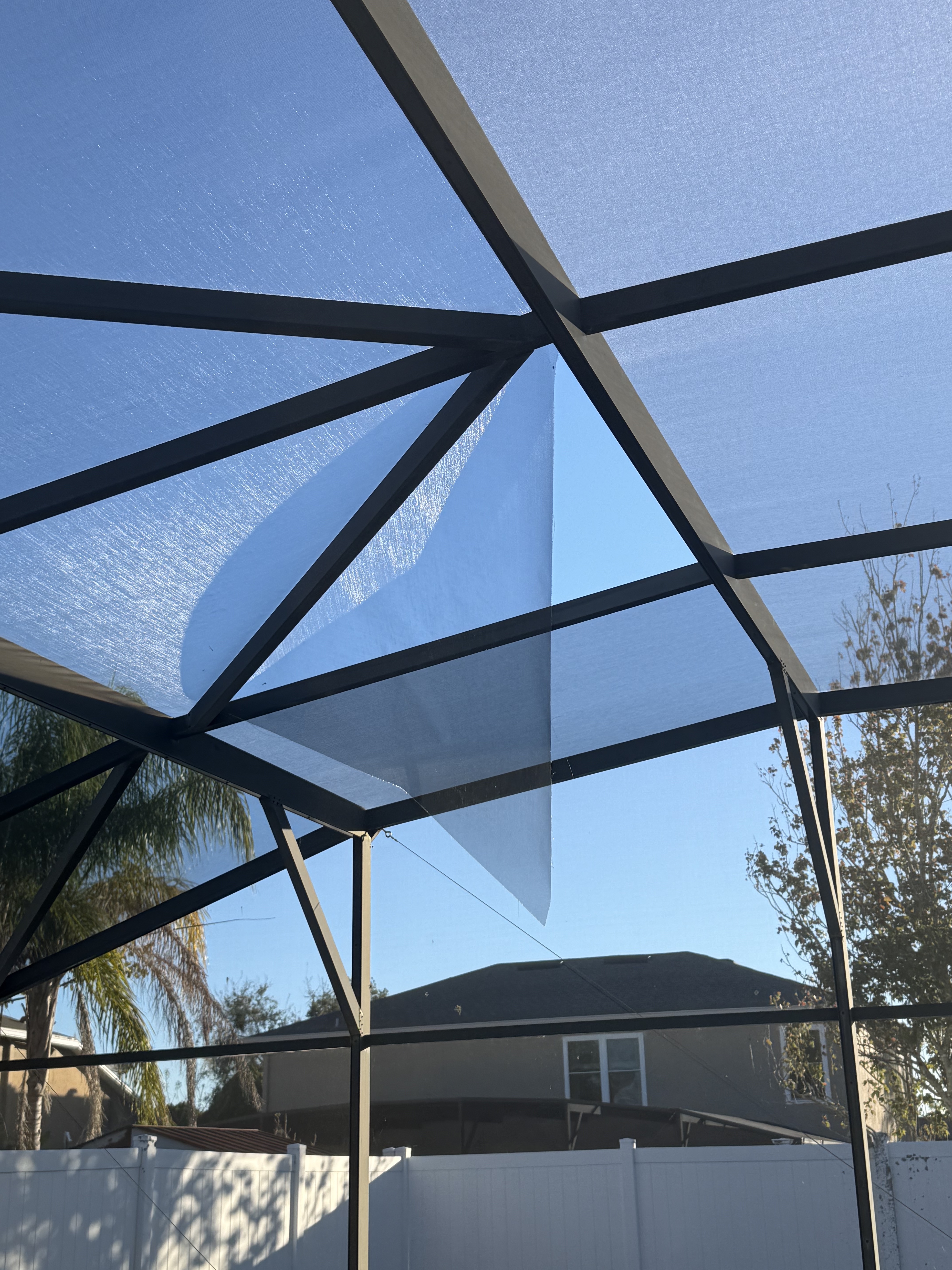 Pool cage re-screening service in Central Florida